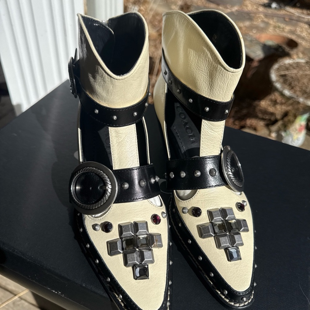 Coach G3396 Western Creeper Cut Out Studded Bootie 5.5 B NIB